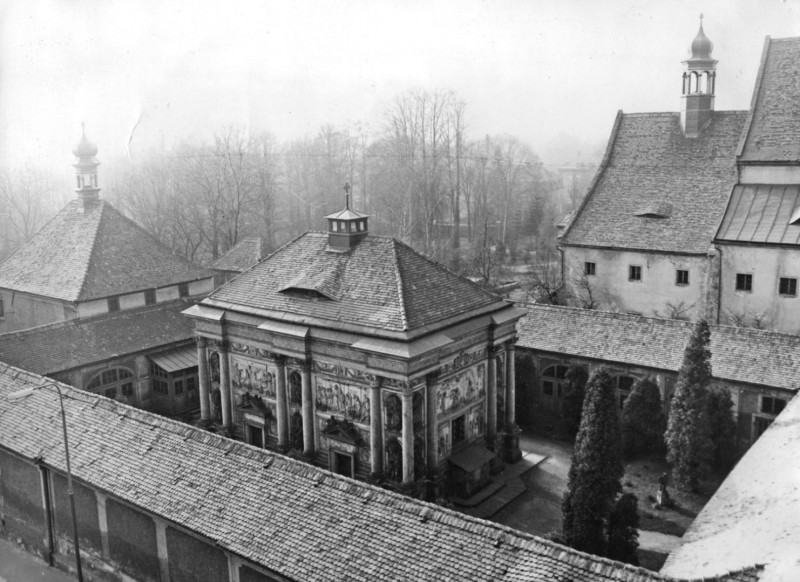 Loretánská kaple v Rumburku v roce 1970. Archiv Oblastní muzeum Děčín. Foto Vladimír Širlo