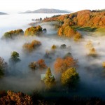 Pohled z vyhlídky na zřícenině hradu Tolštejn v Lužických horách, Foto Josef Zoser